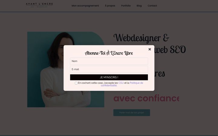 Screenshot of avantlencre.fr