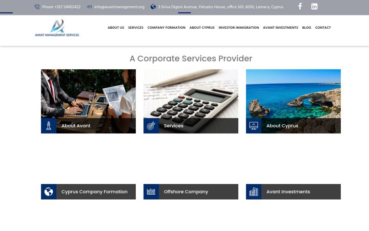 Screenshot of avantmanagement.org