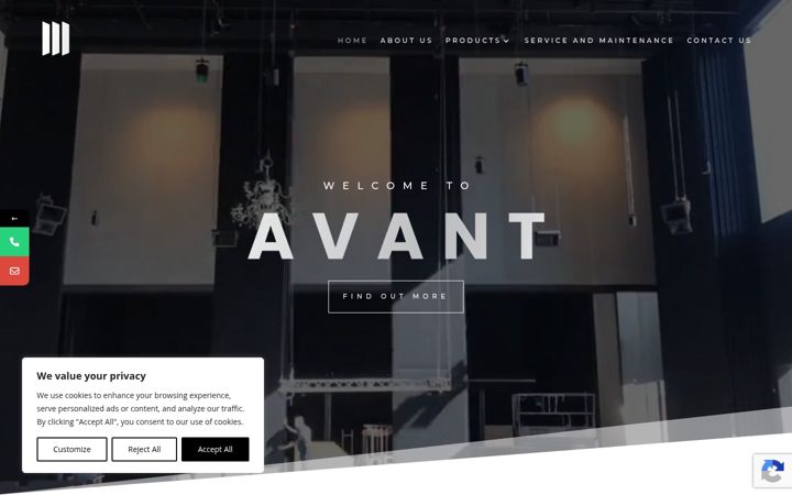 Képernyőkép: avantmovablewalls.co.uk