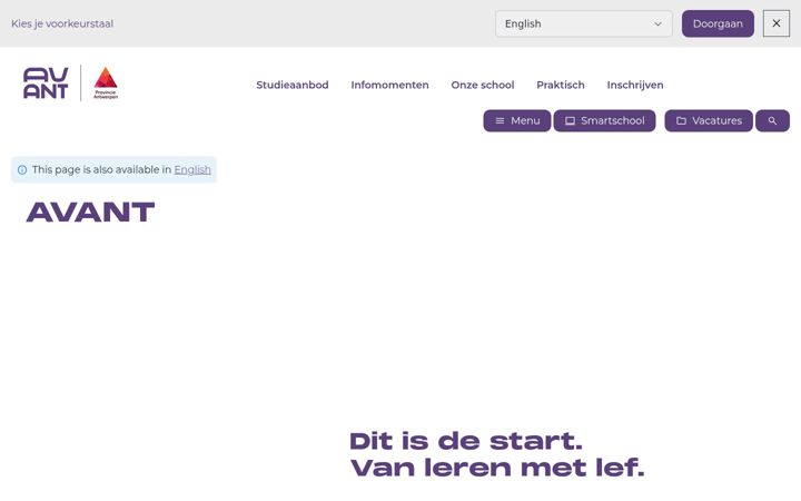 Screenshot of avantonderwijs.be