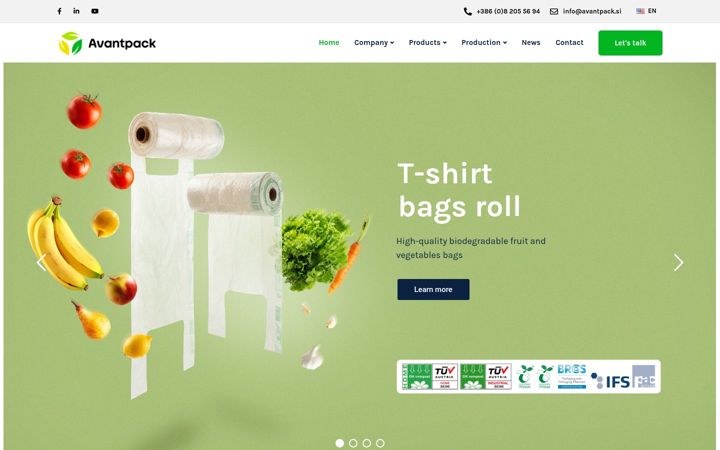 Screenshot of avantpack.com