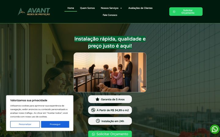 Screenshot van avantredesdeprotecao.com.br