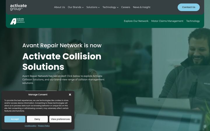 Screenshot of avantrepairnetwork.com