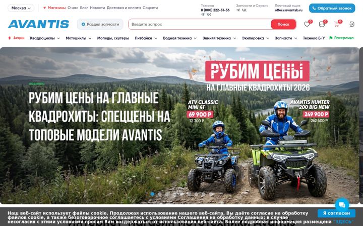 Screenshot of avantsb.ru