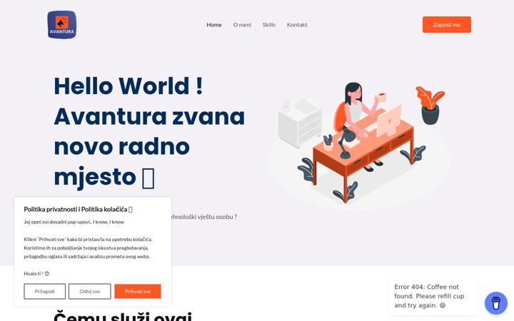 Screenshot of avanturaposao.com.hr