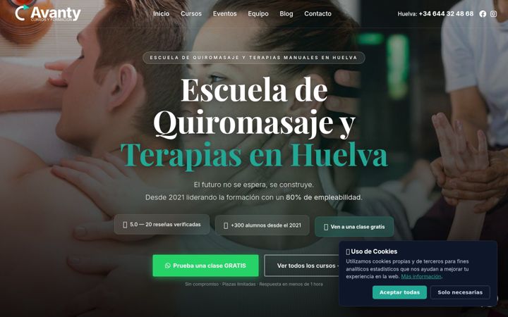Screenshot of avantyformacion.com