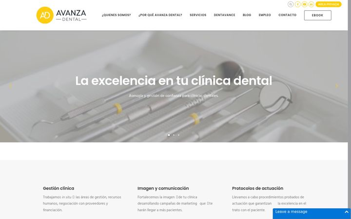 Screenshot of avanzadental.com