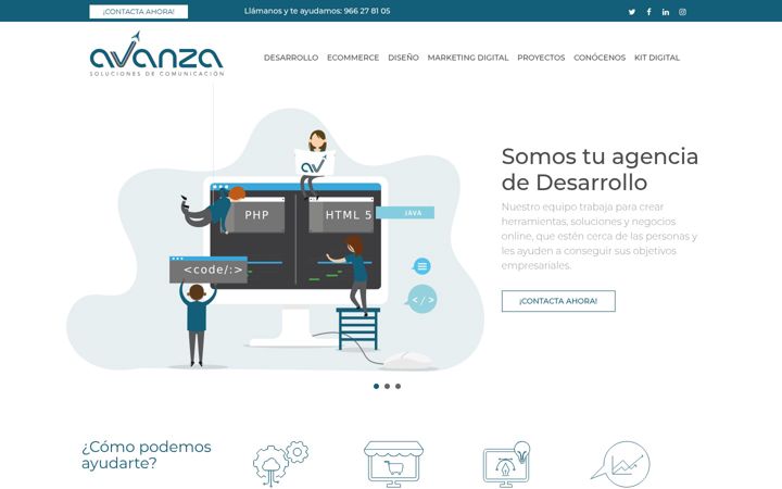 Screenshot of avanzaeninternet.com