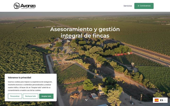 Screenshot of avanzagro.com