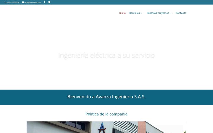 Screenshot of avanzaing.com