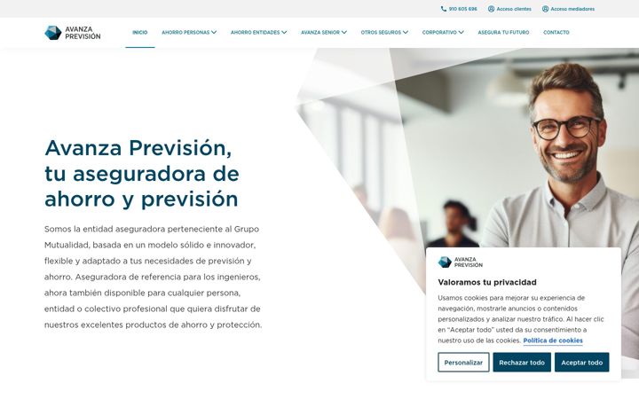 Screenshot of avanzaprevision.com