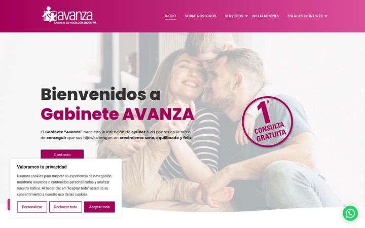 Screenshot of avanzapsicologiaescolar.es