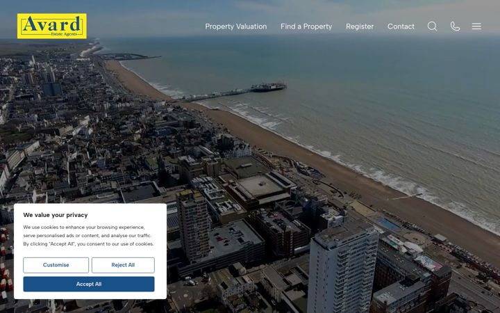 Screenshot of avard.co.uk