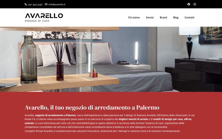 Captura de pantalla de avarello.it