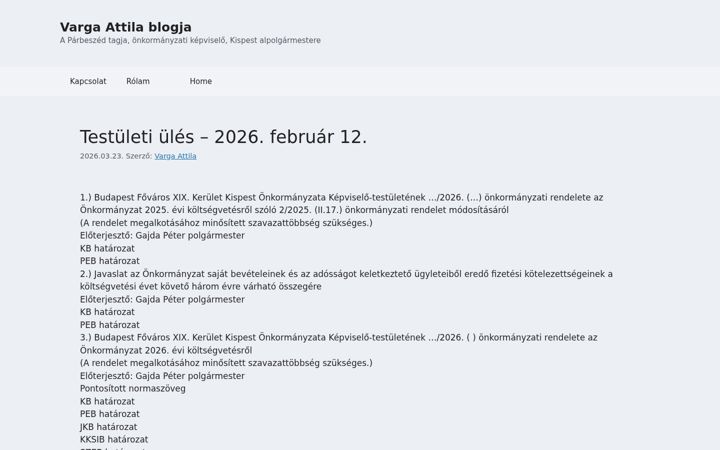 Screenshot of avargaattila.hu
