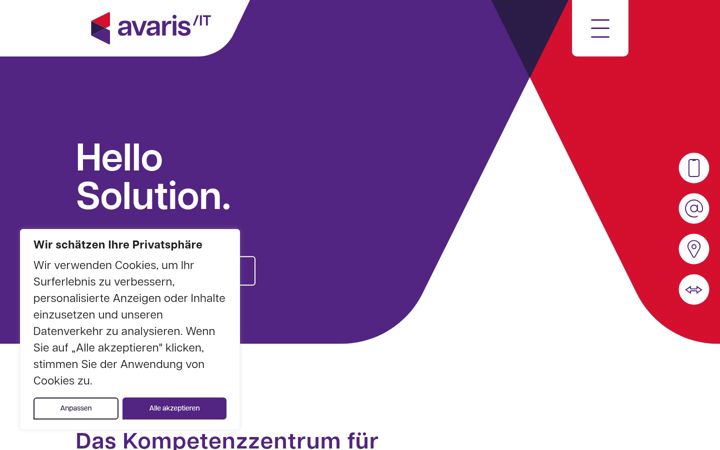 Screenshot of avaris-it.ch