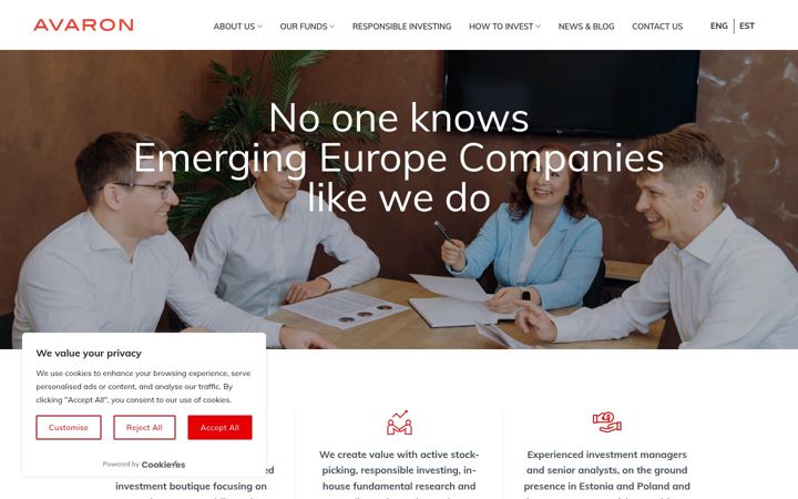Screenshot of avaron.com
