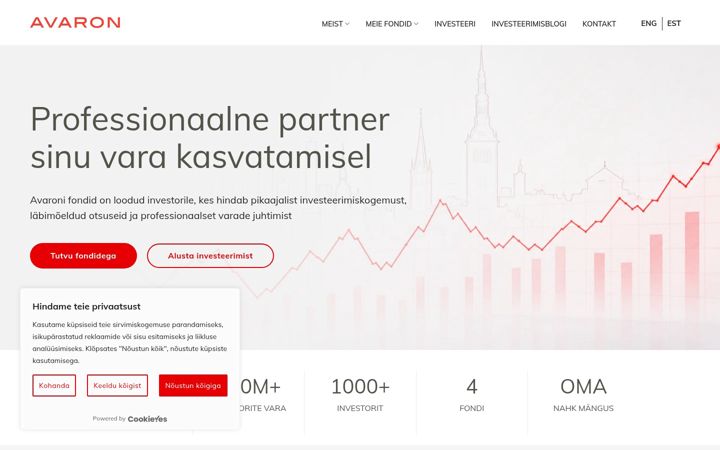 Screenshot of avaron.ee