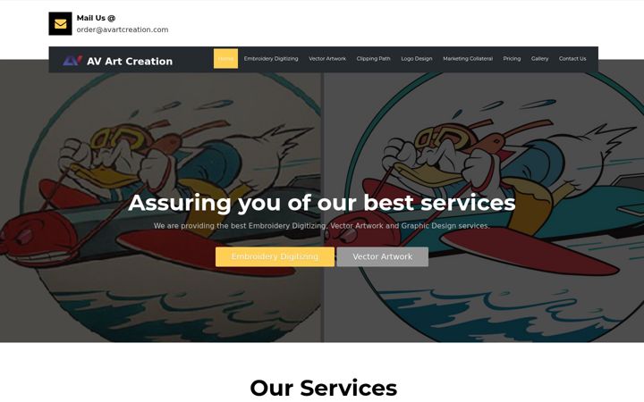 Screenshot of avartcreation.com