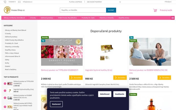 Screenshot of avasa-shop.cz