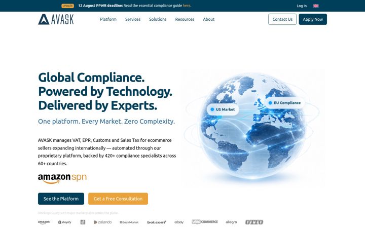 Screenshot of avaskgroup.com