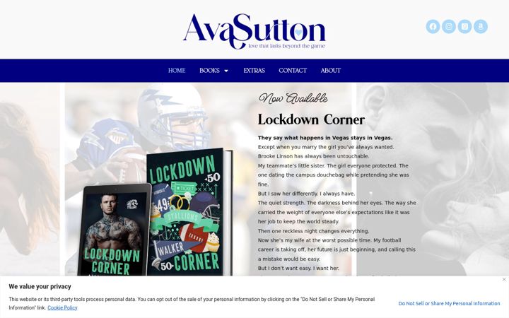 Screenshot of avasuttonbooks.com
