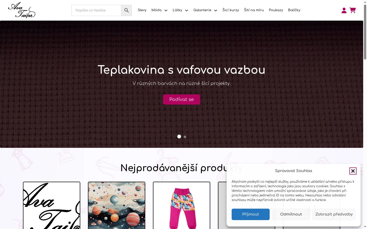 Screenshot of the consent banner shown before any interaction
