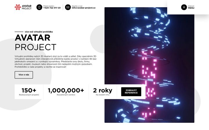 Screenshot of avatar-project.cz