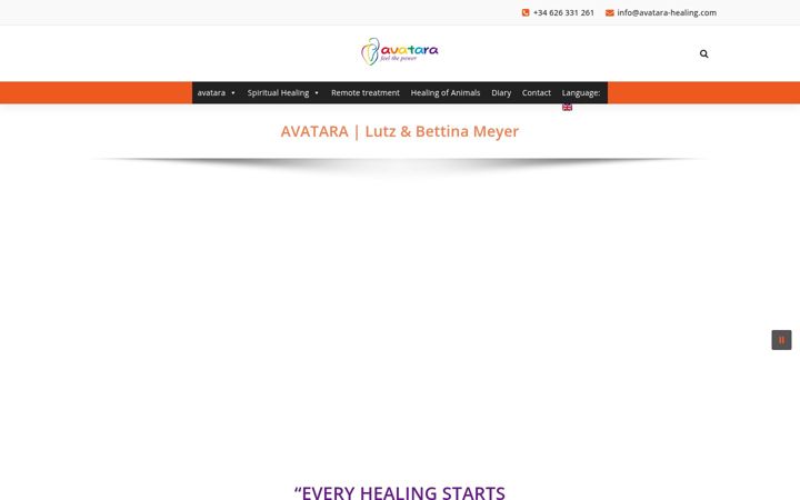 Screenshot of avatara-healing.com