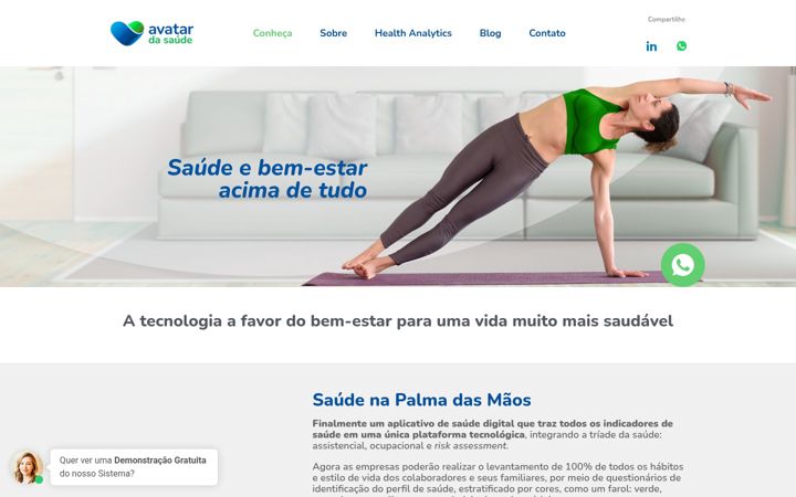 Screenshot of avatardasaude.com.br