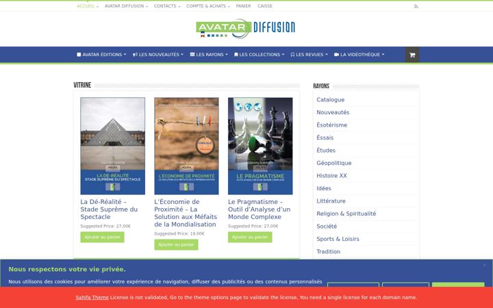 Screenshot of avatareditions.com