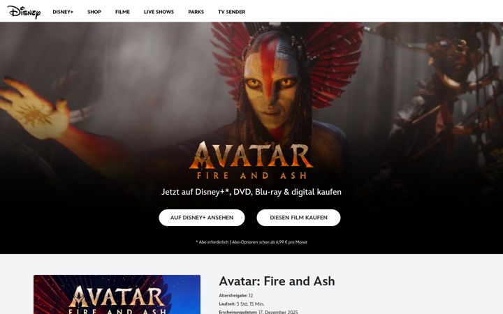 Screenshot of avatarfireandashmovie.at