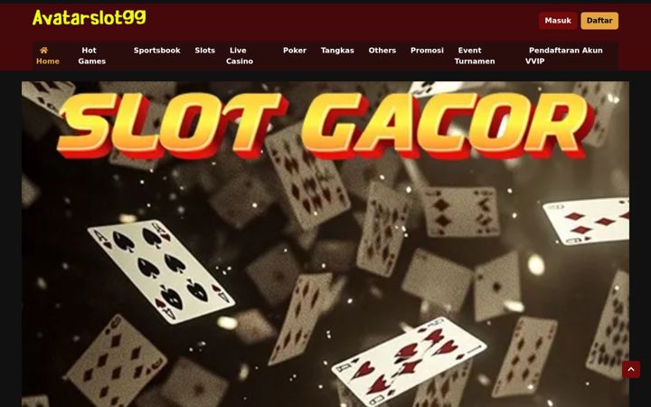 Screenshot of avatarslot99.com