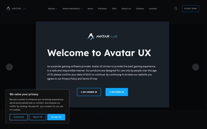 Screenshot of avatarux.com