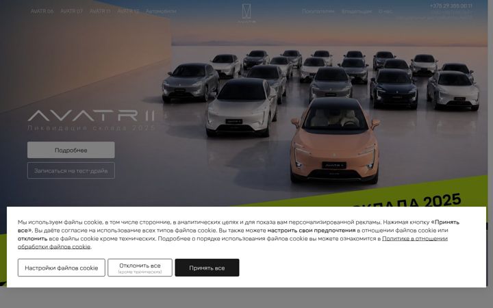 Screenshot of avatr.by
