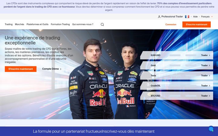 Screenshot von avatrade.fr