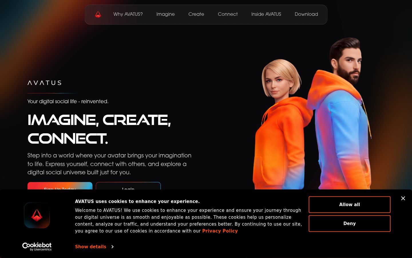 Screenshot of the consent banner shown before any interaction