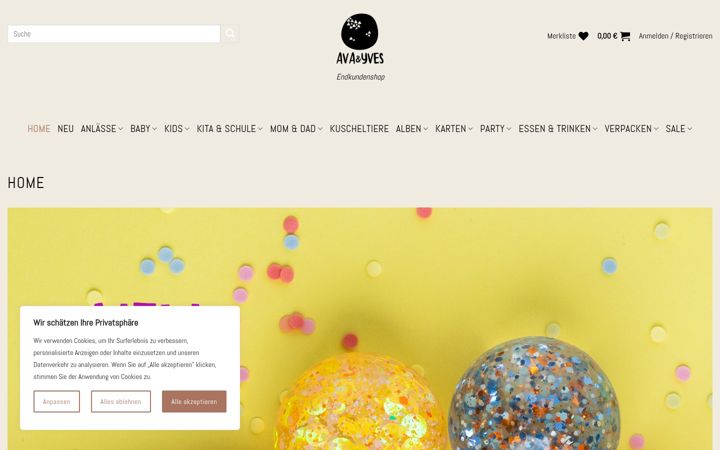 Screenshot of avaundyves.de