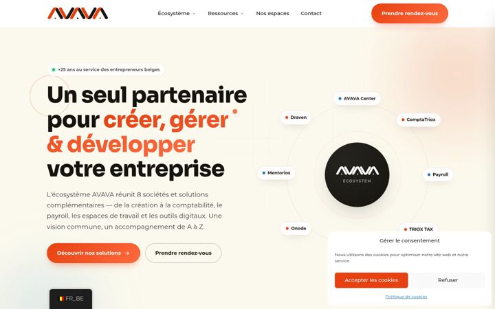 Screenshot of avava.be
