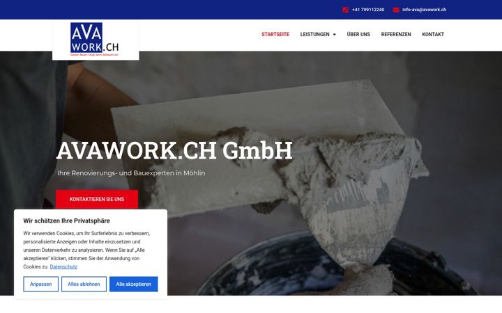 Screenshot of avawork.ch