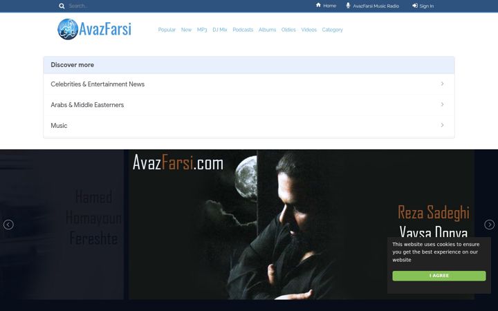 Screenshot of avazfarsi.com