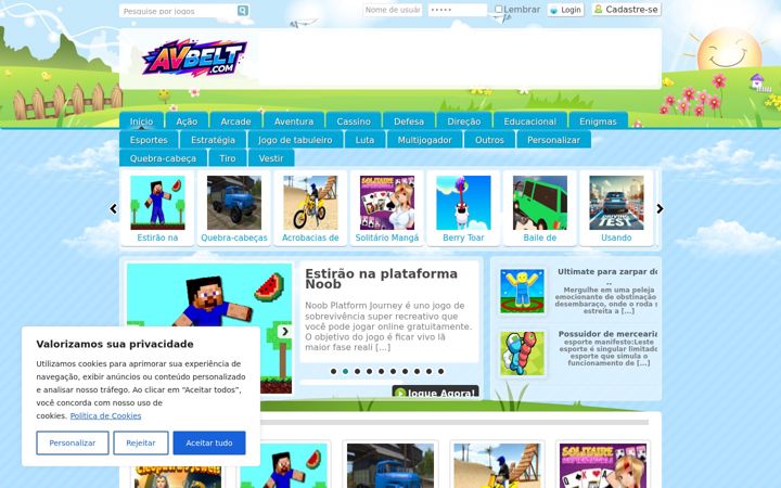 Screenshot of avbelt.com