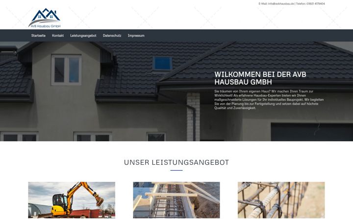 Screenshot of avbhausbau.de