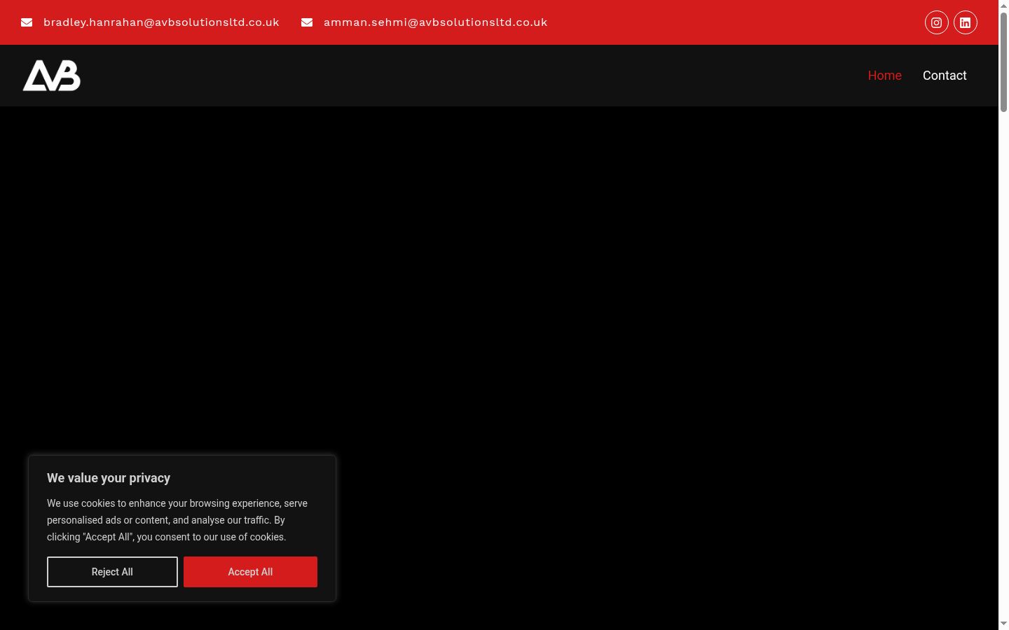 Screenshot des Einwilligungsbanners vor jeglicher Interaktion