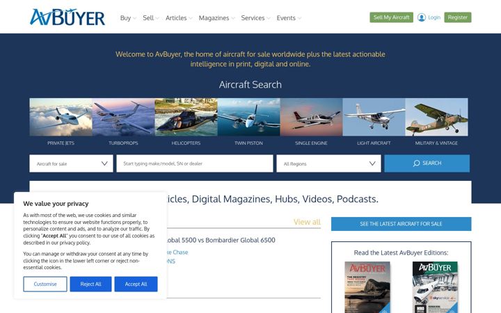 Screenshot of avbuyer.com