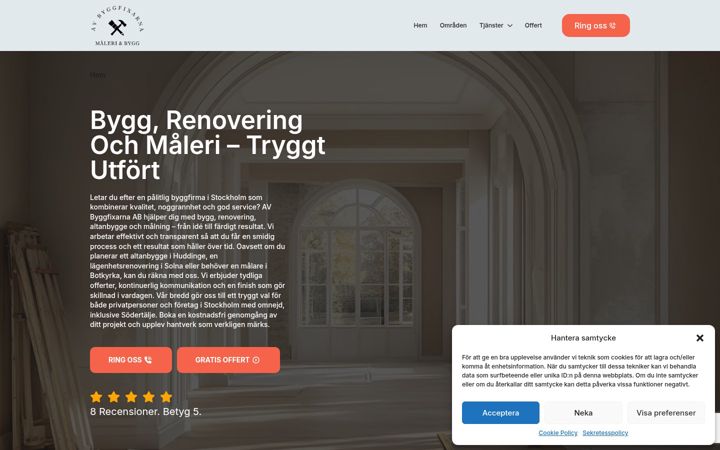 Screenshot of avbyggfixarna-ab.se