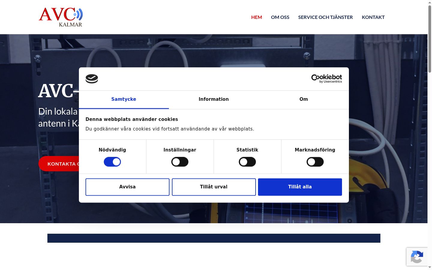 Screenshot des Einwilligungsbanners vor jeglicher Interaktion