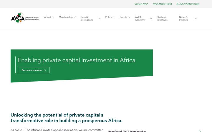 Screenshot of avca.africa