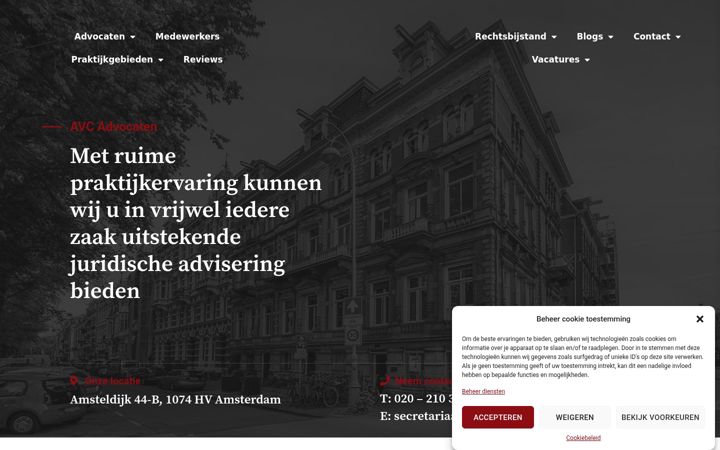 Screenshot of avcadvocaten.nl