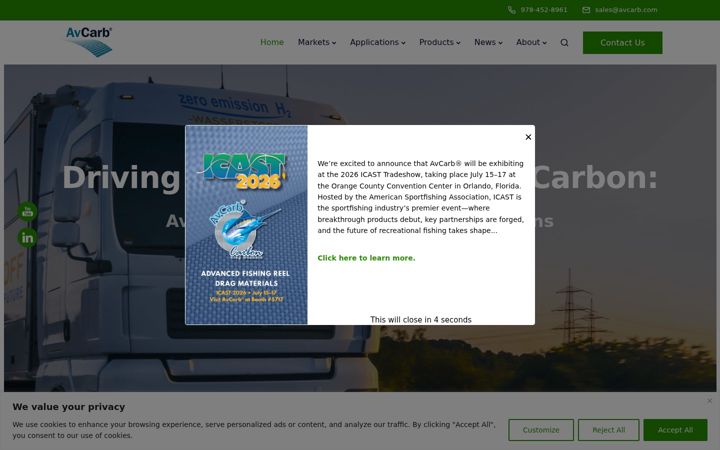 Screenshot of avcarb.com